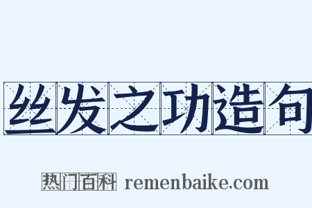 丝发之功造句是什么意思的图片